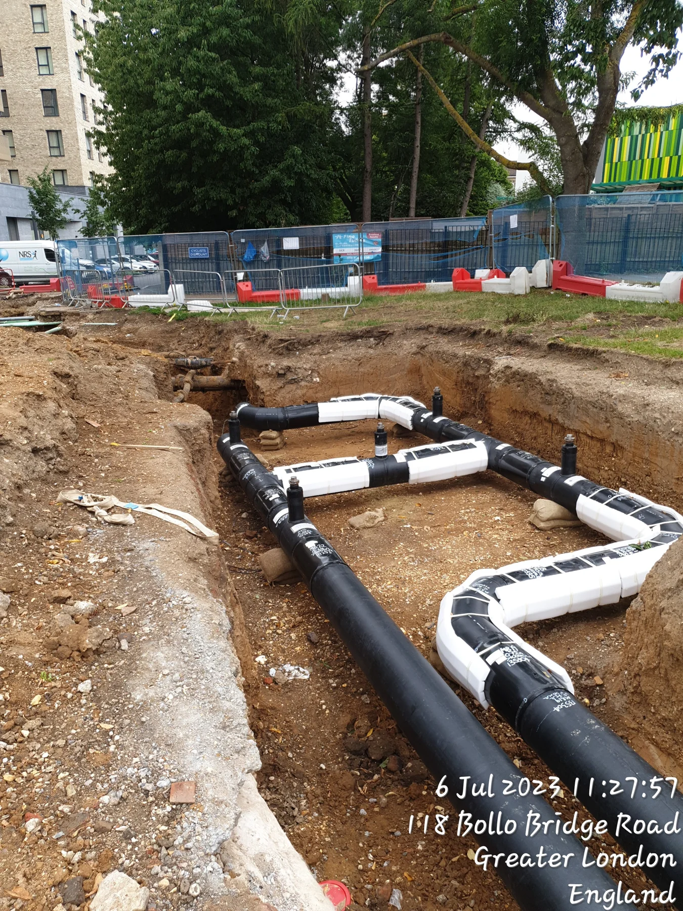 Acton Gardens pipework branch detail
