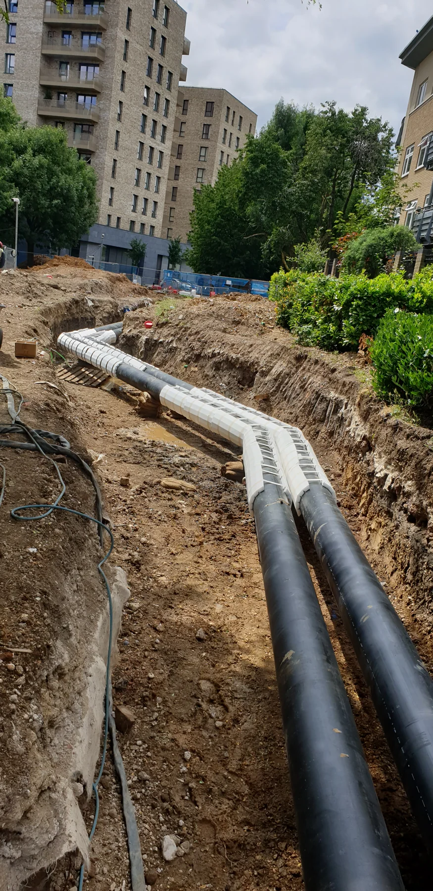 Acton Gardens pipework installation