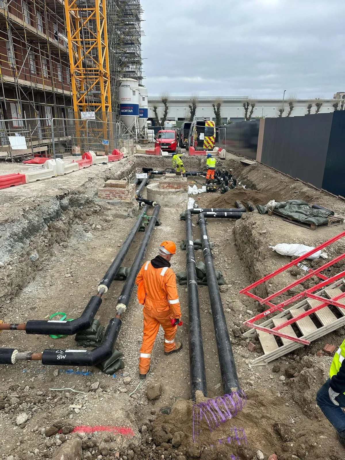 Dagenham Green pipework installation